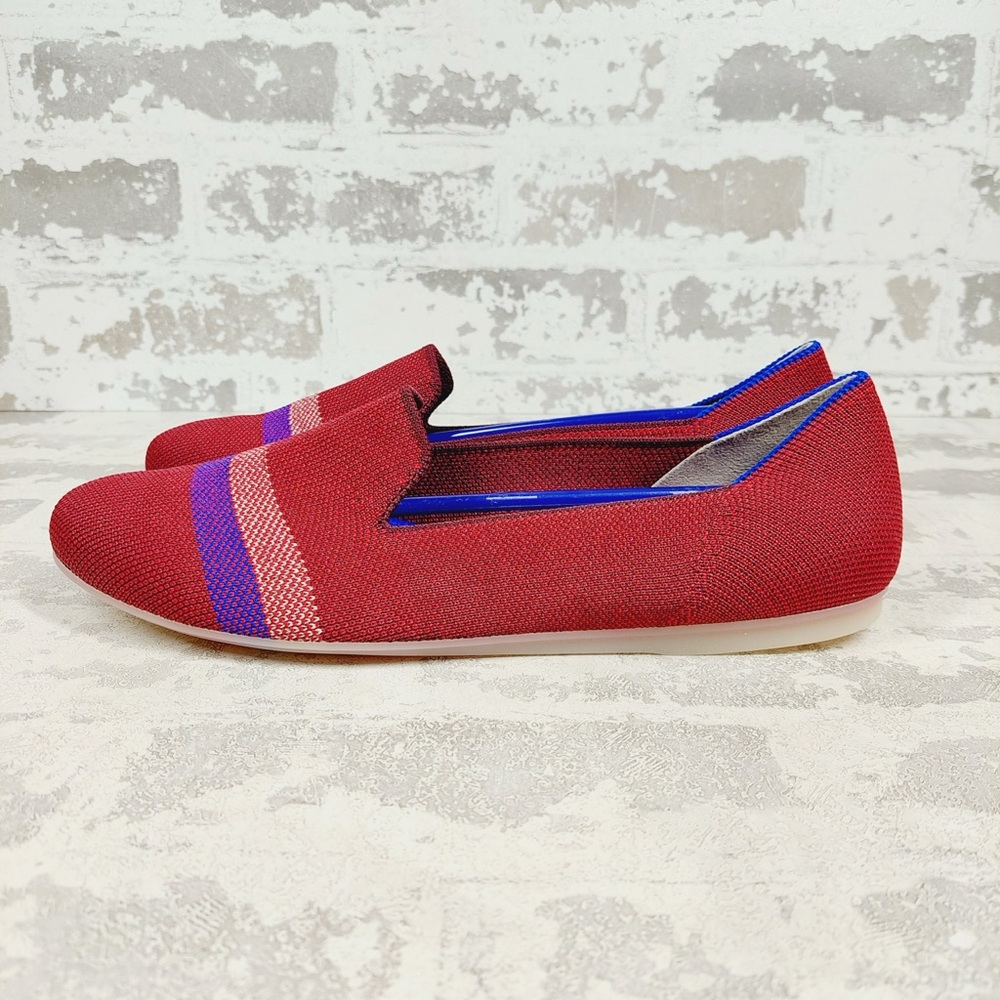 NEW Rothy's The Loafer Burgundy/Purple Round Toe Slip On Loafers f714